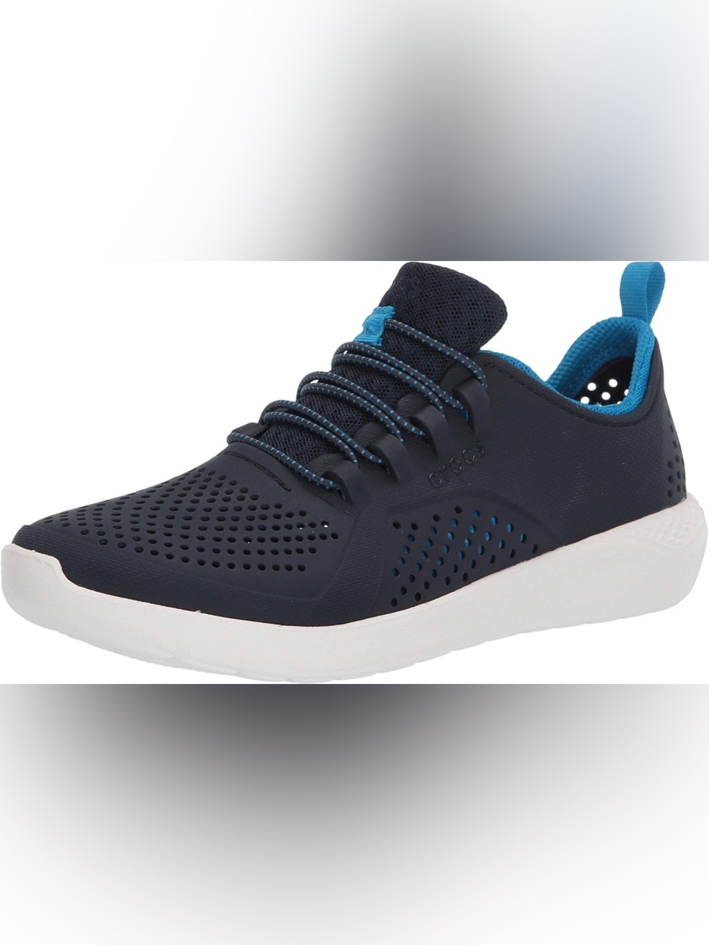 CROCS Kids LiteRide Pacer Navy Blue and Blue Accent 12